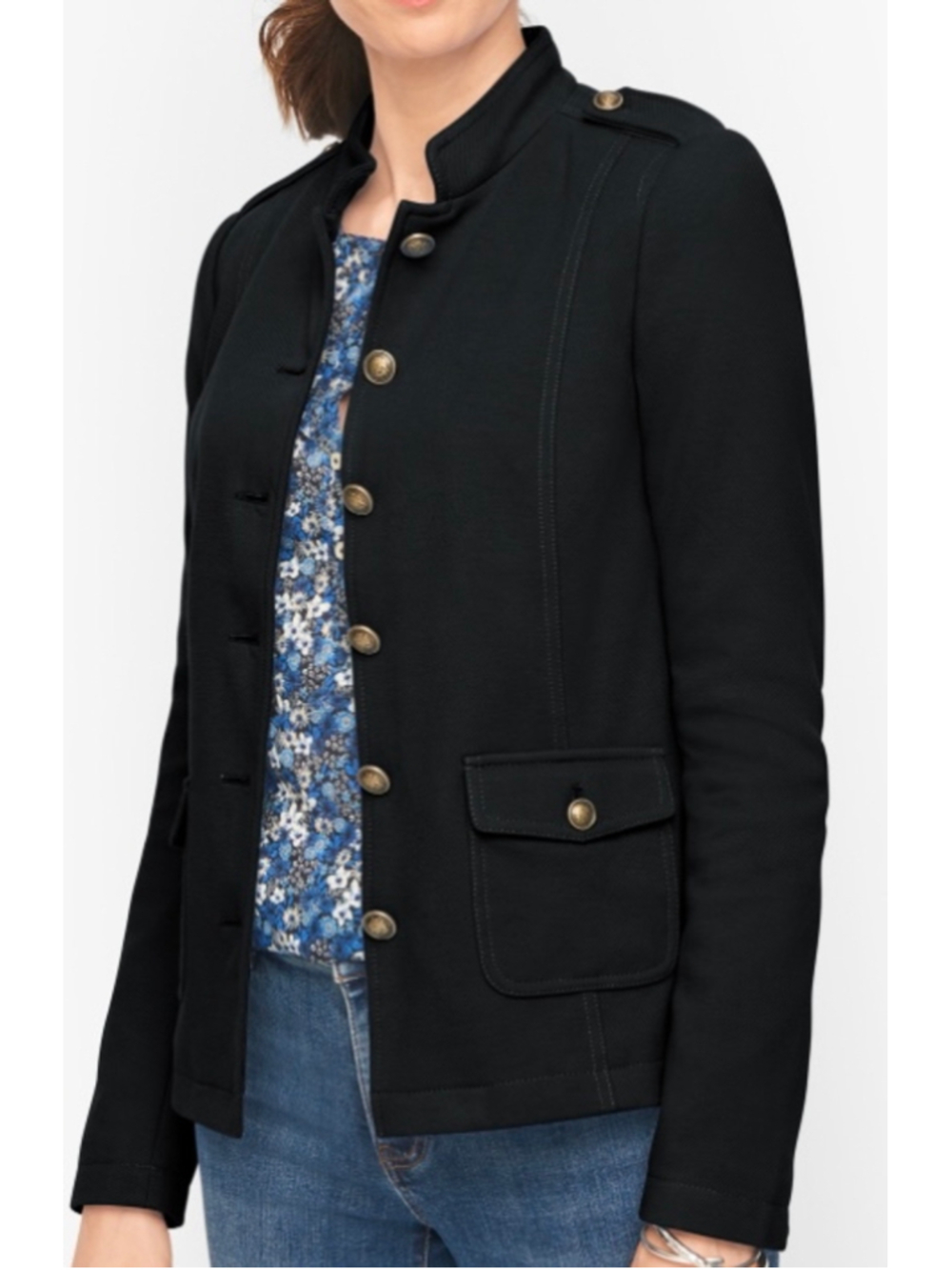 TALBOTS Knit Band Jacket